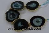 CNG2854 8 inches 35*45mm - 45*55mm freeform druzy agate beads