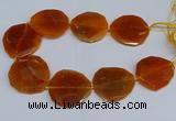 CNG2958 15.5 inches 42*45mm - 45*50mm faceted freeform agate beads