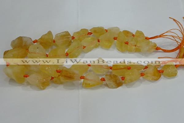 CNG3017 15.5 inches 15*20mm - 22*30mm nuggets citrine beads