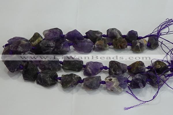 CNG3019 15.5 inches 15*20mm - 22*30mm nuggets amethyst beads