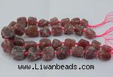 CNG3023 15.5 inches 15*20mm - 22*30mm nuggets strawberry quartz beads