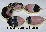 CNG3038 7.5 inches 35*45mm - 40*55mm freeform druzy agate beads