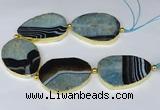 CNG3039 7.5 inches 35*45mm - 40*55mm freeform druzy agate beads