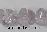 CNG308 15.5 inches 10*18mm faceted nuggets amethyst gemstone beads