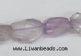 CNG309 15.5 inches 15*22mm faceted nuggets amethyst gemstone beads