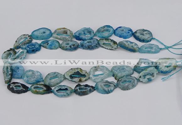 CNG3114 15.5 inches 13*18mm - 18*25mm freeform druzy agate beads