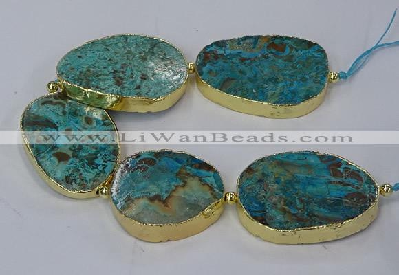 CNG3121 8 inches 30*45mm - 40*50mm freeform ocean agate beads