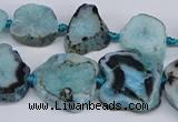 CNG3170 15.5 inches 15*20mm - 25*30mm freeform druzy agate beads