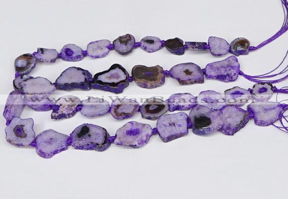 CNG3173 15.5 inches 15*20mm - 25*30mm freeform druzy agate beads