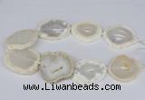 CNG3187 15.5 inches 40*45mm - 45*55mm freeform plated druzy agate beads