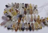 CNG3210 15.5 inches 10*25mm - 12*45mm faceted nuggets Montana agate beads