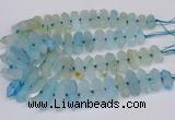 CNG3225 15.5 inches 10*25mm - 12*45mm faceted nuggets agate beads