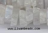 CNG3235 15.5 inches 20*25mm - 25*30mm nuggets plated white crystal beads