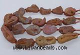 CNG3284 25*30mm - 28*45mm freeform plated druzy agate beads