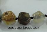 CNG331 15.5 inches 8*10mm - 15*18mm faceted nuggets agate beads