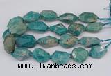 CNG3315 25*30mm - 30*45mm faceted freeform amazonite beads