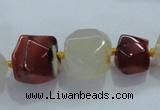 CNG336 15.5 inches 8*10mm - 15*18mm faceted nuggets agate beads