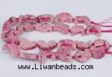 CNG3376 20*30mm - 30*45mm freeform plated druzy agate beads