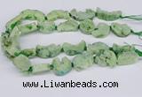 CNG3378 20*30mm - 30*45mm freeform plated druzy agate beads