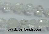 CNG341 15.5 inches 8*10mm - 15*18mm faceted nuggets white crystal beads