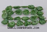 CNG3416 15.5 inches 18*25mm - 30*35mm freeform plated druzy agate beads