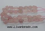 CNG3422 15.5 inches 15*20mm - 20*30mm nuggets rose quartz beads