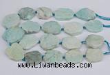 CNG3470 15.5 inches 30*35mm - 35*45mm freeform amazonite beads