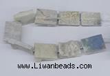 CNG3472 15.5 inches 30*40mm freeform plated druzy agate beads