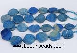 CNG3485 20*25mm - 30*35mm freeform chrysanthemum agate beads