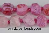 CNG3501 15.5 inches 12mm - 14mm faceted nuggets agate beads