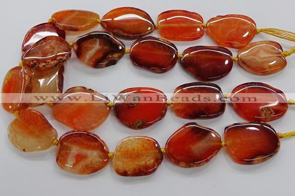 CNG3514 15.5 inches 20*25mm - 25*35mm freeform agate slab beads