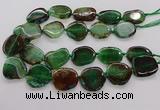 CNG3517 15.5 inches 20*25mm - 25*35mm freeform agate slab beads