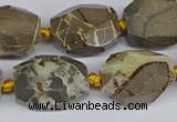 CNG3528 15.5 inches 13*18mm - 15*20mm faceted nuggets devil jasper beads