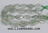 CNG3535 15.5 inches 25*30mm - 30*40mm freeform green quartz beads