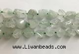 CNG3540 15.5 inches 8*12mm - 10*14mm nuggets green quartz beads