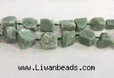 CNG3565 18*20mm - 25*30mm nuggets rough green aventurine beads