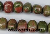 CNG36 15.5 inches 11*15mm nuggets unakite gemstone beads