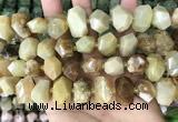 CNG3609 15.5 inches 13*20mm - 15*24mm faceted nuggets yellow opal beads