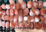 CNG3613 15.5 inches 13*20mm - 15*24mm faceted nuggets red agate beads