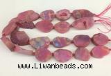 CNG3621 20*35mm - 30*45mm freeform plated druzy agate beads