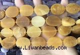 CNG3704 15.5 inches 15*20mm oval rough yellow jade beads