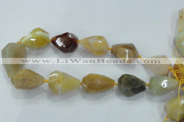 CNG378 15.5 inches 18*22mm – 25*38mm faceted nuggets agate beads