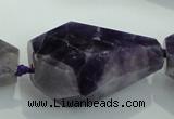 CNG381 15.5 inches 22*35mm – 35*50mm faceted nuggets amethyst beads