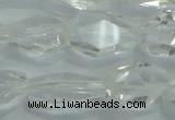 CNG402 15.5 inches 15*20mm faceted nuggets white crystal beads