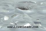 CNG403 15.5 inches 18*30mm faceted nuggets white crystal beads