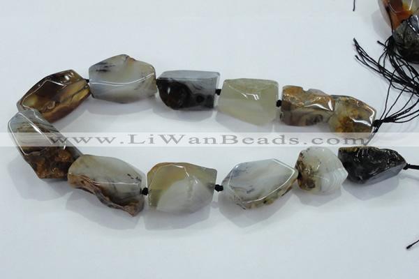 CNG413 15.5 inches 18*20mm - 25*35mm nuggets agate gemstone beads