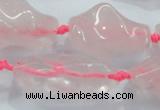 CNG422 15.5 inches 15*20mm - 22*34mm nuggets rose quartz beads