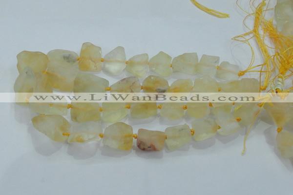 CNG431 15.5 inches 15*20mm – 25*30mm nuggets citrine gemstone beads