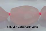 CNG434 15.5 inches 20*30mm – 25*48mm nuggets rose quartz beads