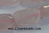 CNG450 15.5 inches 15*22mm faceted nuggets rose quartz beads